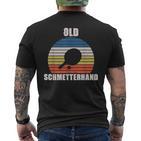 Old Schmetterhand Ping Pong Lustiges Tischtennis T-Shirt mit Rückendruck