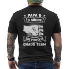 Papa & 3 Söhne Chaos Team Papa 3 Söhne T-Shirt mit Rückendruck