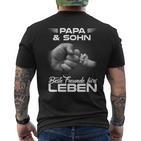 Papa & Sohn Beste Freunde Fürs Leben Father's Day Partner Look T-Shirt mit Rückendruck