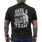 Papa & Sohn Das Perfekte Angel Team Fishing Fishing T-Shirt mit Rückendruck