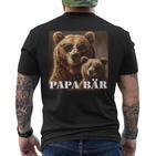 Papa Bär Geschenkatertag & Geburtstag Für Den Besten Papa T-Shirt mit Rückendruck