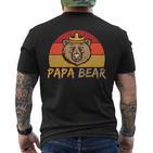 Papa Bär Papa Wildingatertagintage T-Shirt mit Rückendruck