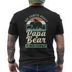 Papa Bear 3 Bären-Welpen Papa 3 Kinderatertag Bär T-Shirt mit Rückendruck