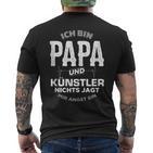 Papa Und Künstler Für Mann Freund Musiker Sänger T-Shirt mit Rückendruck