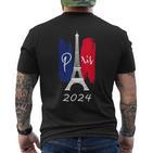 Paris France 2024 T-Shirt mit Rückendruck