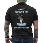 Penguin Ganz Thin Eis Mein Freund S T-Shirt mit Rückendruck