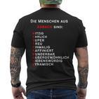 Personalisiertes Asbach-Stadtstolz Kurzärmliges Herren-T-Kurzärmliges Herren-T-Shirt, Text in Akrostichon-Form