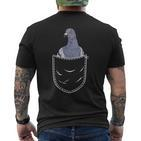 Pigeon Taubenschlag Bird Animal Lover Chest Pocket Black T-Shirt mit Rückendruck