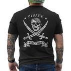 Pirate Flag Outfit Vintage Pirate Costume Skull Pirate T-Shirt mit Rückendruck
