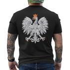 Poland Eagle Polish Symbol Sign Vintage Retro T-Shirt mit Rückendruck