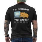 I Are Programmer Computer Scientist Computer Cat T-Shirt mit Rückendruck