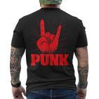 Punk Mohawk Punk Rocker Punker Black T-Shirt mit Rückendruck