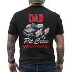 Rennwagen Geburtstagsfeier Rennen Familie Papa Pit Crew Männer Junge T-Shirt mit Rückendruck