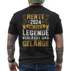 Rente 2024 Eine Echte Legende Verlässt Das Gelände Rentner T-Shirt mit Rückendruck