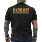 Retro Detroit Michigan Vintage T-Shirt mit Rückendruck
