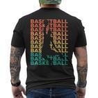 Retrointage Basketball For Basketball Players T-Shirt mit Rückendruck