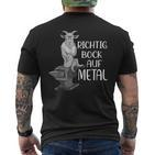 Richtig Bock Auf Metal Heavy Metal Festival T-Shirt mit Rückendruck