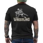 Ring Wrestler Ringer Ring Combat Ringsport T-Shirt mit Rückendruck