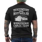 With Rottweiler Chaos Team Rottweiler T-Shirt mit Rückendruck