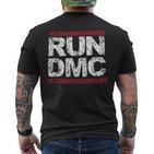 Run Dmc Grunge Logo T-Shirt mit Rückendruck