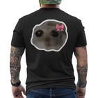 Sad Hamster Meme Sad Hamster T-Shirt mit Rückendruck