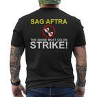 SAG-AFTRA Streik-Unterstützung Kurzärmliges Herren-T-Kurzärmliges Herren-T-Shirt The Show Must Go On Strike!