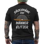 Sägespäne Sind Männer Glitzer T-Shirt mit Rückendruck