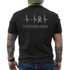 Schizophrenie Bewusstsein Herzschlag Ekg Puls Krieger T-Shirt mit Rückendruck