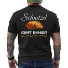 Schnitzel Geht Immer T-Shirt mit Rückendruck
