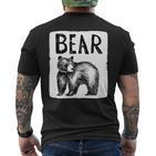 Schöner Amerikanischer Schwarzbär T-Shirt mit Rückendruck