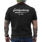 Schützenfest Schützenkönig 2024 Jungschütze Sports Shooting T-Shirt mit Rückendruck