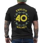 Schwaben Swabian 40Th Birthday T-Shirt mit Rückendruck