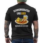 Schweinefraten Bayrisch Brotzeit In Der Wirtschaft T-Shirt mit Rückendruck