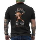 Sei Immer Du Selbst Lustiges Affen T-Shirt mit Rückendruck