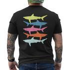 Shark Vintage Summer Beach Surfer T-Shirt mit Rückendruck