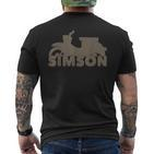 Simson-Schwalbe Kr51 Oldtimer Moped T-Shirt mit Rückendruck