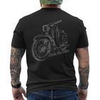 Simsonfahrer Ride The Bike Schwalbefan Retro T-Shirt mit Rückendruck