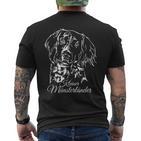 Small Münsterländer Dog Portrait Hunting Dog T-Shirt mit Rückendruck