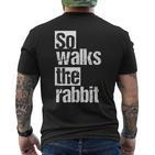 So Lauf Der Hase So Walks The Rabbit T-Shirt mit Rückendruck