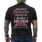 Stolze Rentnerin Schwarzes Kurzärmliges Herren-T-Kurzärmliges Herren-T-Shirt - Abschied von Besten Kollegen