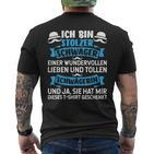 Stolzer Schwager Einer Sin-Law T-Shirt mit Rückendruck