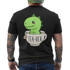 Tea-Rex Cute T-Rex Dinosaur Kawaii Dino Pun T-Shirt mit Rückendruck