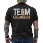 Team Erdmännchen Lustiges Meerkat Fan Kurzärmliges Herren-T-Kurzärmliges Herren-T-Shirt Schwarz