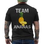 Team Pineapple On Pizza T-Shirt mit Rückendruck