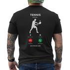 Tennis Ruft An Must Los Tennis Player T-Shirt mit Rückendruck