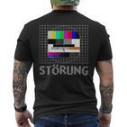 Testbild Störung Vintage Retro T-Shirt mit Rückendruck