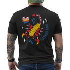 Trippy Centipede Tattoo T-Shirt mit Rückendruck
