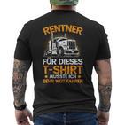 For Trucker Driver Retirement Grandpa Pensioner T-Shirt mit Rückendruck