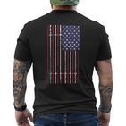 Usa Flag Barbell T-Shirt mit Rückendruck