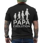 Vater Evolution Silhouette Papa Evolution T-Shirt mit Rückendruck